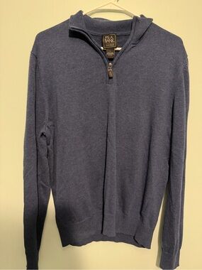 Jos. A. Bank Men’s Navy Half-Zip Hooded Sweater